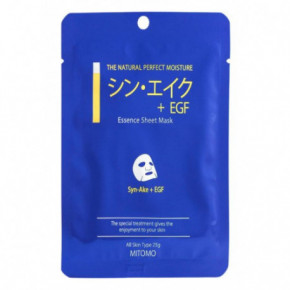Mitomo Essence Sheet Mask Syn-Ake + EGF Veido kaukė su gyvačių peptidų analogu 25g