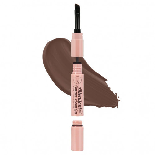 J.Cat Beauty Attention! 4in1 Pomade + Brow Gel Antakių formavimo pomada ir gelis Soft brown