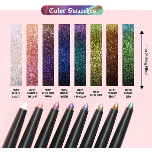 J.Cat Beauty Chromatic Shock 24/7 Xtreme Eye Liner Išsukamas akių pravedimas Born to Radiate