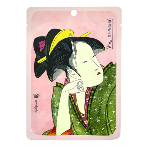 Mitomo Camellia Flower Oil+Matcha Essence Face Mask Lakštinė veido kaukė 26g