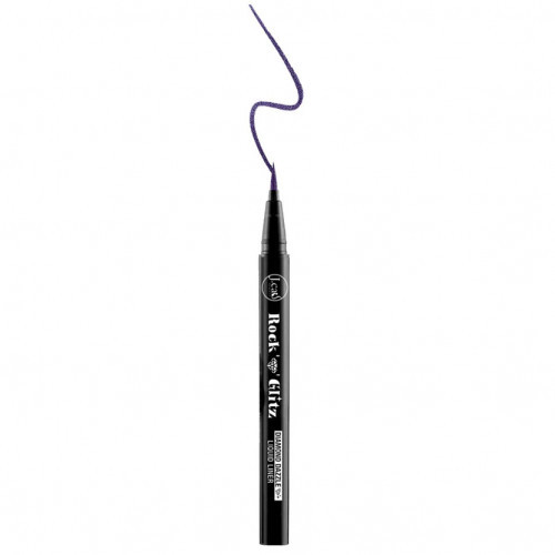 J.Cat Beauty Rock N' Glitz Diamond Liquid Liner Skystas akių pravedimas Sable Black Shimmer