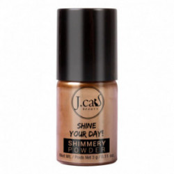 J.Cat Beauty Shine Your Day! Shimmery Powder Spindinti biri pudra Dark Wood
