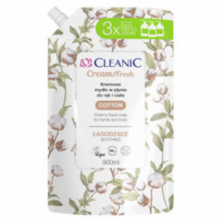 Cleanic Cotton Creamy Liquid Soap for Hands and Body Kreminis rankų ir kūno muilas 500ml