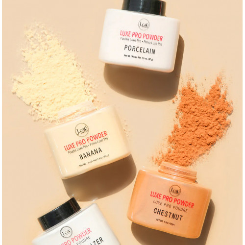 J.Cat Beauty Luxe Pro Powder Makiažą fiksuojanti pudra Banana