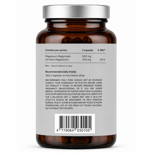 Aurio Food Supplement Magnesium Bisglycinate 300 mg Maisto papildas magnio bisglicinatas 120 kapsulių