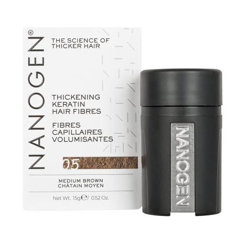 Nanogen Keratin Hair Fibres Medium Brown Vidutinė ruda plaukų pudra - skaidulos 30g
