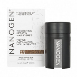 Nanogen Keratin Hair Fibres Medium Brown Vidutinė ruda plaukų pudra - skaidulos 30g