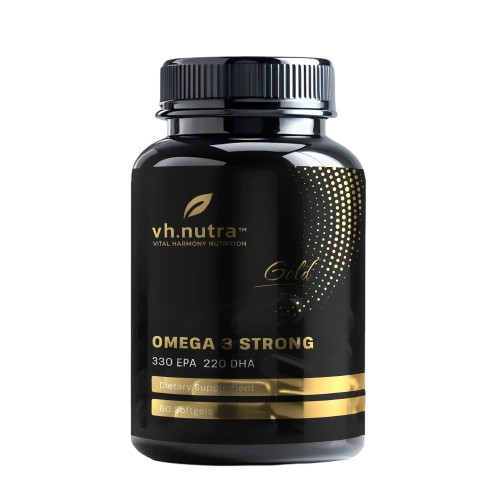 Vitalharmony Omega 3 Strong Maisto papildas su žuvų taukais 60 kapsulių
