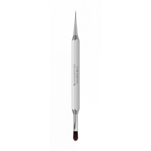 Staleks Double - Ended Brush 11mm/12mm Dvipusis teptukas nagų dizainui 1 vnt.