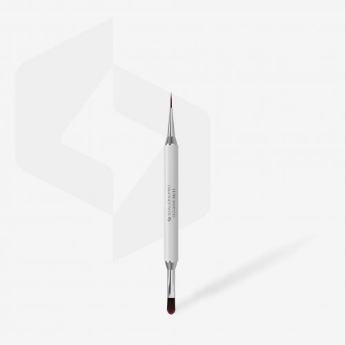 Staleks Double - Ended Brush 11mm/12mm Dvipusis teptukas nagų dizainui 1 vnt.