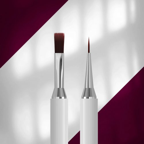 Staleks Double - Ended Brush 10mm/10mm Dvipusis teptukas nagų geliui 1 vnt.