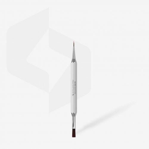 Staleks Double - Ended Brush 10mm/10mm Dvipusis teptukas nagų geliui 1 vnt.