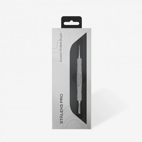 Staleks Double - Ended Brush 10mm/10mm Dvipusis teptukas nagų geliui 1 vnt.