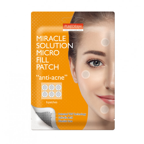 Purederm Miracle Solution Micro Fill Patch Pleistrai probleminės odos priežiūrai 6vnt