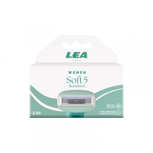 LEA Women Soft 5 Sensitive Refill 2 Units Keičiamų galvučių papildymas 2vnt