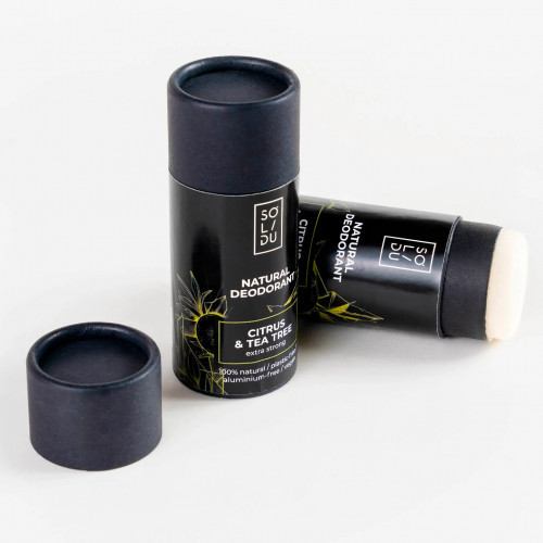 SOLIDU Citrus & Tea Tree Natural Deodorant Citrusų ir arbatmedžio dezodorantas 1 vnt.