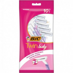 BIC Twin Lady Razors Vienkartiniai skutimosi peiliukai moterims 10 vnt.