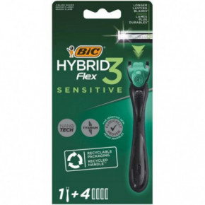 BIC Hybrid Flex 3 Sensitive Shaver Skustuvas su keičiamomis galvutėmis Rinkinys