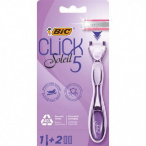 BIC Click Soleil 5 Sensitive Razor Skustuvas su keičiamomis galvutėmis Rinkinys