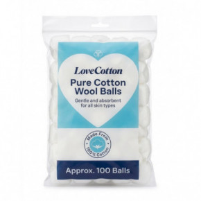 Love Cotton Pure Cotton Wool Balls Medvilniniai vatos kamuoliukai 100vnt