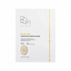 BOM Pepide Power Gold Ampoule Mask Lakštinė veido kaukė su peptidais ir auksu 5x25g.