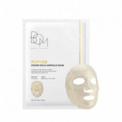 BOM Pepide Power Gold Ampoule Mask Lakštinė veido kaukė su peptidais ir auksu 5x25g.