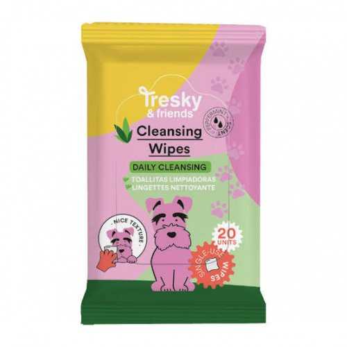 Tresky & Friends Pet Cleansing Wipes Valomosios drėgnos servetėlės augintiniams 20vnt