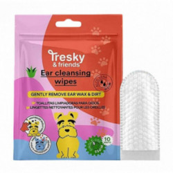 Tresky & Friends Pet Ear Cleansing Wipes Ausų valomosios servetėlės augintiniams 10 vnt.
