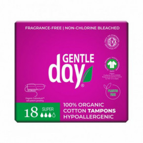 Gentle Day Super Organic Cotton Tampons Tamponai organinės medvilnės 18 vnt