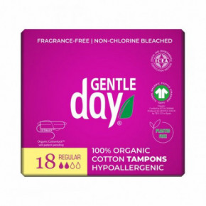Gentle Day Regular Organic Cotton Tampons Tamponai iš ekologiškos medvilnės 18vnt