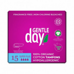 Gentle Day Super Plus Organic Tampons Tamponai iš ekologiškos medvilnės 15vnt