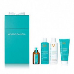 Moroccanoil Extra Volume Dovanų rinkinys: Apimtį didinantis plaukų šampūnas, kondicionierius, kaukė ir aliejus