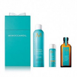 Moroccanoil Style Kit Dovanų rinkinys: Plaukų priemonė šaknų pakėlimui, plaukų lakas ir aliejukas