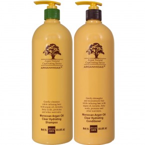 Arganmidas Komplekt: Moroccan Argan Oil Clear Hydrating šampoon ja juuksepalsam