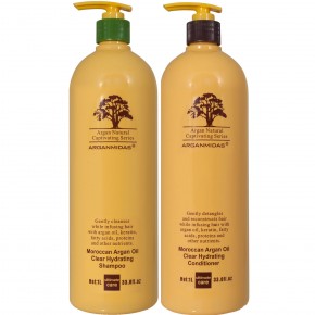 Arganmidas Moroccan Argan Oil Clear Hydrating Mitrinošie šampūns un kondicionieris