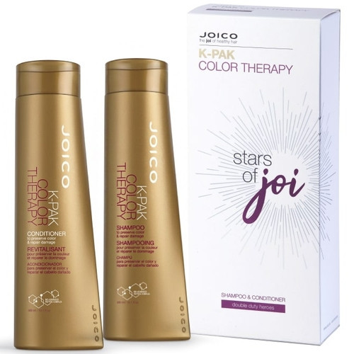 Joico Color Therapy Shampoo & Conditioner Gift Set Plaukus atkuriantis ir plaukų spalvą saugantis rinkinys dažytiems plaukams 300ml+300ml