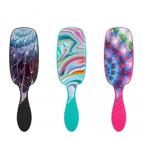 WetBrush PRO Shine Enhancer Electric Dreams Plaukų šepetys su natūraliais šereliais Chromatic Swirl