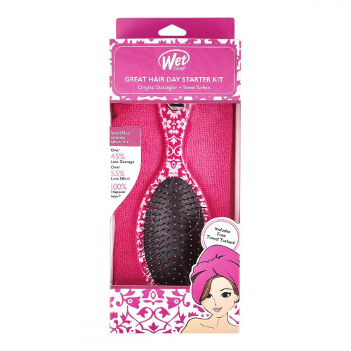 WetBrush Great Hair Day Starter Kit plaukų priežiūros rinkinys Pink