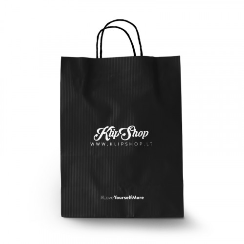 KlipShop Popierinis dovanų maišelis Juodas