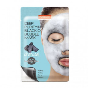 Purederm Deep Purifying Bubble Mask Charcoal Cleansing sejas maska 20g