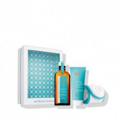 Moroccanoil Home & Away Headband White Plaukų priežiūros rinkinys ploniems plaukams