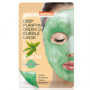Purederm Deep Purifying Green O2 Bubble Mask 25g