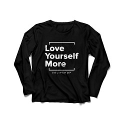 KlipShop Love Yourself More Džemperis Juodas