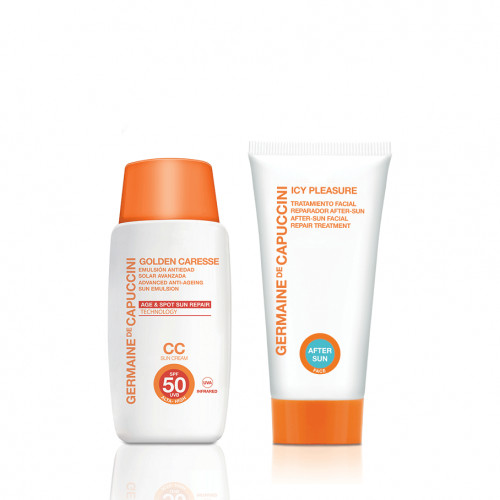 Germaine de Capuccini Golden Carese CC Kelioninis rinkinys apsaugai nuo saulės SPF50 Rinkinys