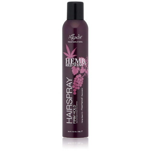 Agadir Hemp & Red Wine Hair Spray Purškiklis plaukų formavimui suteikiantis apimties ir žvilgesio 298ml