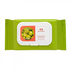 Holika Holika Daily Fresh Olive Cleansing Tissue Drėgnos servetėlės makiažui valyti 60vnt.