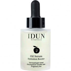 IDUN Oil Serum Hydration Booster Drėkinamasis aliejinis veido serumas su natūraliais aliejais, visiems odos tipams 30ml