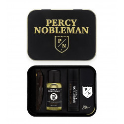 Percy Nobleman Travel Tin Kelioninis barzdos priežiūros rinkinys Rinkinys