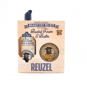 Reuzel Wood & Spice Beard Try Me Kit Barzdos priežiūros priemonių rinkinys 1 Rinkinys