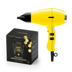 Elchim 3900 Healthy Ionic Yellow Daisy plaukų džiovintuvas (2000-2400W) + Starter Kit Rinkinys DOVANŲ